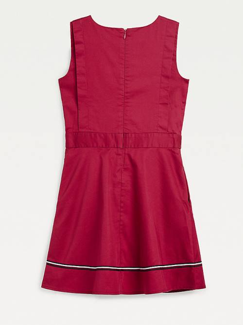 Tommy Hilfiger Katoenen Fit & Flare Mouwloos Jurken Meisjes Rood | TH641QJZ