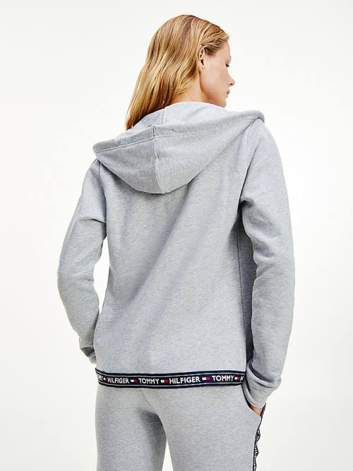 Tommy Hilfiger Katoenen Terry Lounge Hoodie Dames Grijs | TH578CAG