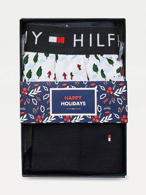 Tommy Hilfiger Katoenen Trunks And Socks Gift Set Ondergoed Heren Bruin | TH158OEW