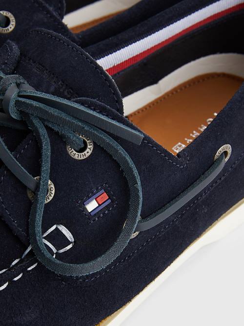 Tommy Hilfiger Klassieke Suede Boot Vrijetijdsschoenen Heren Blauw | TH219WHU