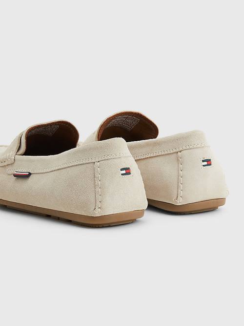 Tommy Hilfiger Klassieke Suede Driving Vrijetijdsschoenen Heren Beige | TH586GDX