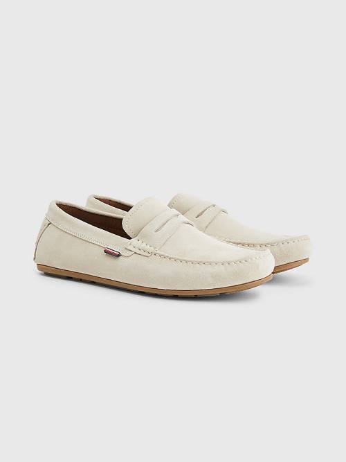 Tommy Hilfiger Klassieke Suede Driving Vrijetijdsschoenen Heren Beige | TH586GDX