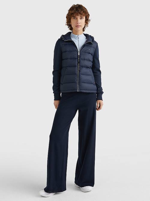 Tommy Hilfiger Knit Mix Down-Filled Jassen Dames Blauw | TH013CLA