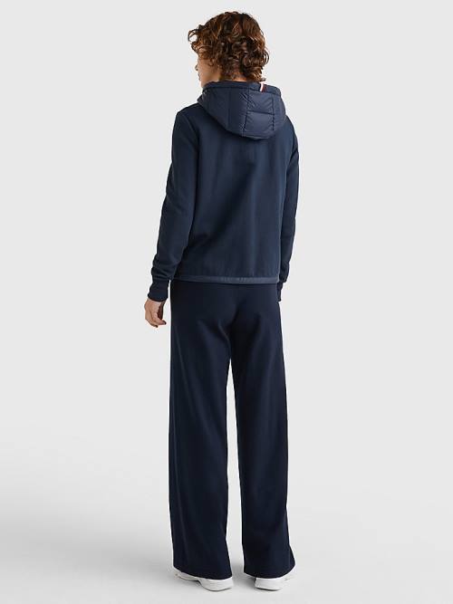 Tommy Hilfiger Knit Mix Down-Filled Jassen Dames Blauw | TH013CLA