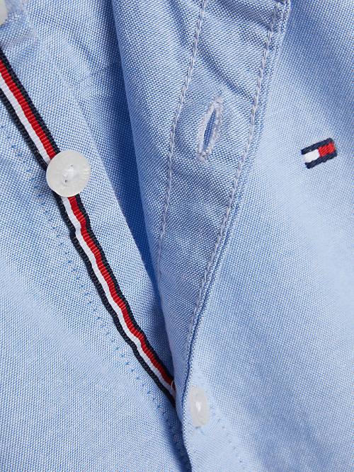 Tommy Hilfiger Kort Sleeve Stretch Oxford Overhemd Jongens Blauw | TH015IGK