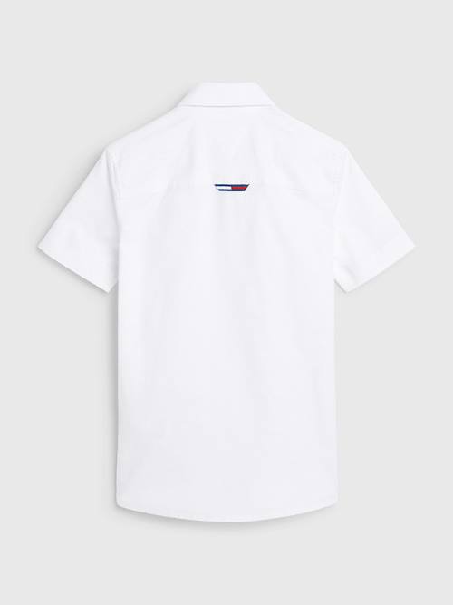 Tommy Hilfiger Kort Sleeve Stretch Oxford Overhemd Jongens Wit | TH148URO