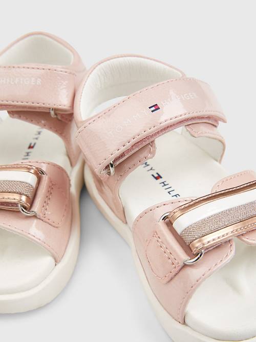 Tommy Hilfiger Lak Glitter Flag Sandalen Meisjes Roze | TH463AZP