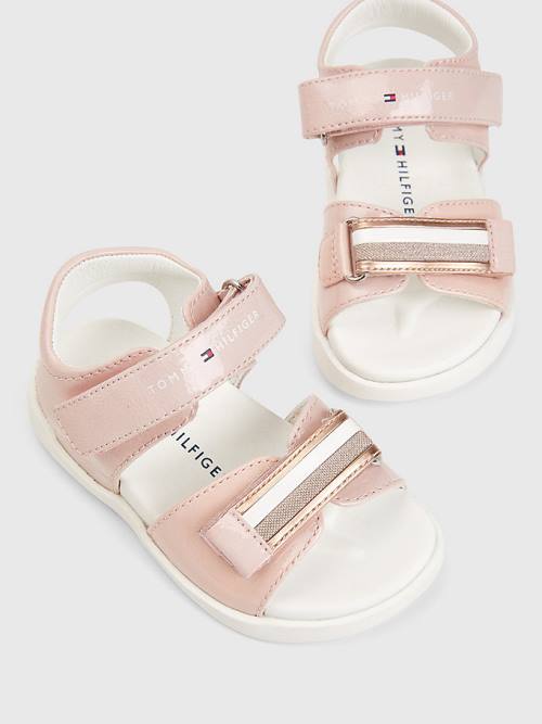 Tommy Hilfiger Lak Glitter Flag Sandalen Meisjes Roze | TH463AZP