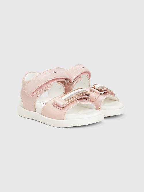 Tommy Hilfiger Lak Glitter Flag Sandalen Meisjes Roze | TH463AZP