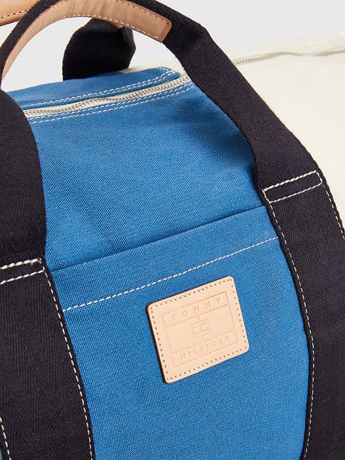 Tommy Hilfiger Large Canvas Duffle Tassen Heren Blauw | TH742FDG