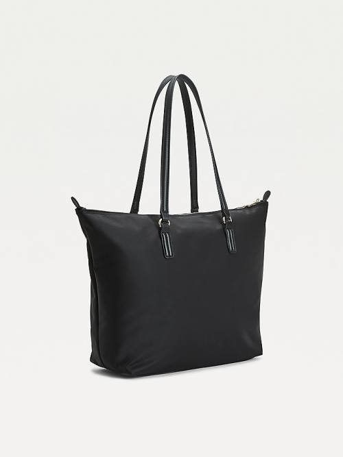 Tommy Hilfiger Large Recycled Tote Tassen Dames Zwart | TH321TIG