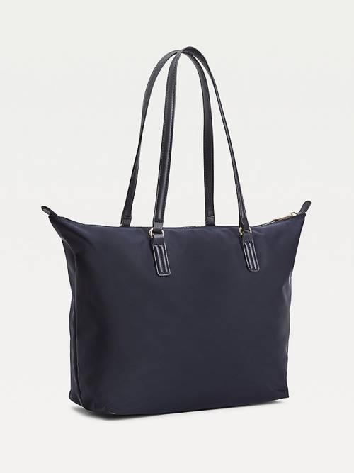 Tommy Hilfiger Large Recycled Tote Tassen Dames Blauw | TH487KYC