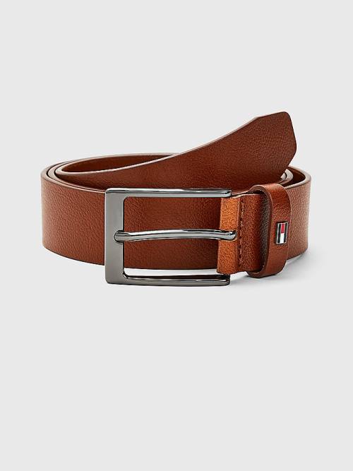 Tommy Hilfiger Layton Adjustable Leren Riemen Heren Bruin | TH178WKE