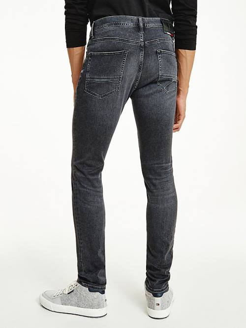 Tommy Hilfiger Layton Extra Slim Faded Black Jeans Heren Denim | TH076RHD