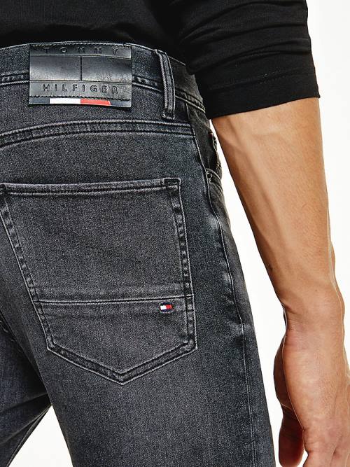 Tommy Hilfiger Layton Extra Slim Faded Black Jeans Heren Denim | TH076RHD