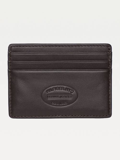 Tommy Hilfiger Leren Card Holder Portefeuille Heren Bruin | TH512OZJ