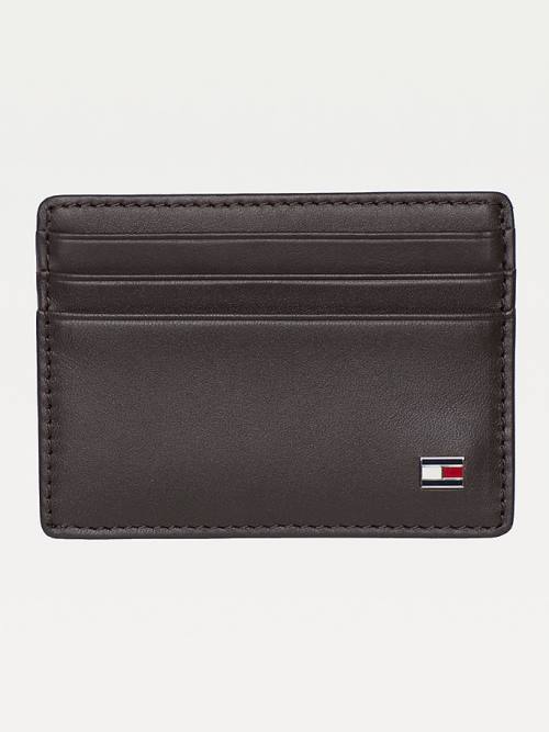 Tommy Hilfiger Leren Card Holder Portefeuille Heren Bruin | TH512OZJ