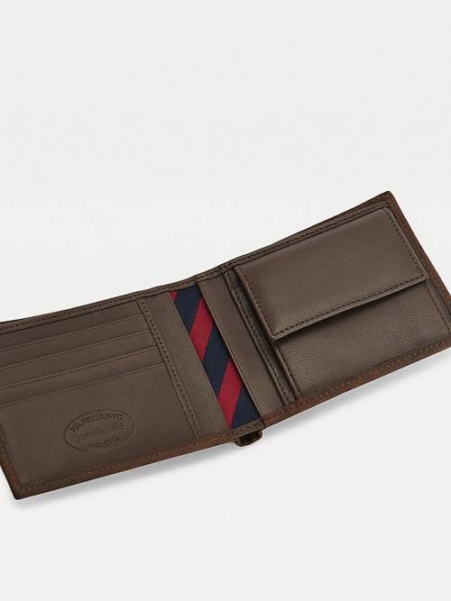 Tommy Hilfiger Leren Credit Card Portefeuille Heren Bruin | TH308JUA