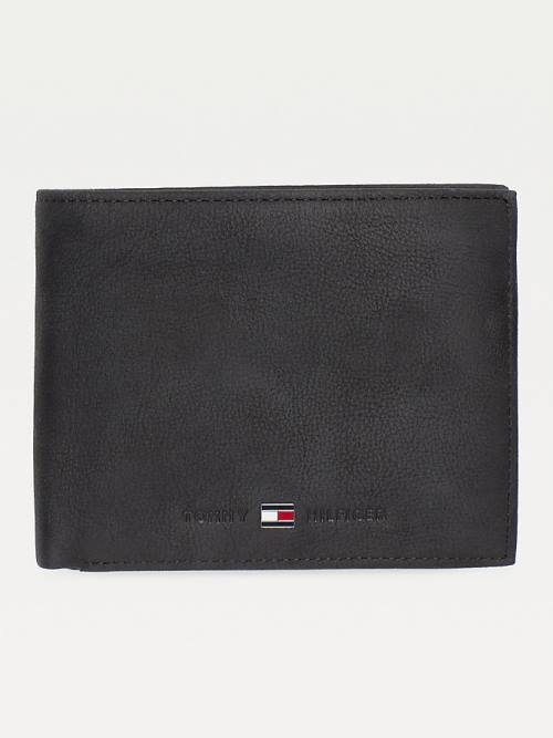 Tommy Hilfiger Leren Credit Card Portefeuille Heren Zwart | TH386KVG