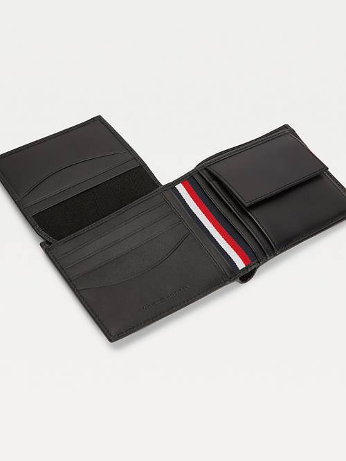 Tommy Hilfiger Leren Credit Card Portefeuille Heren Zwart | TH392OHR