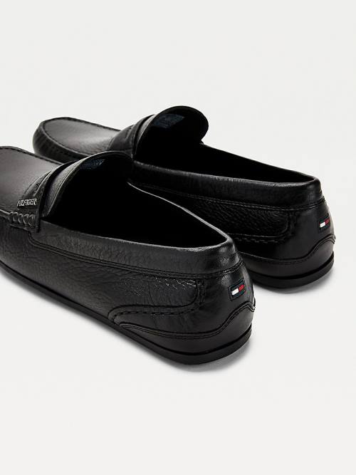 Tommy Hilfiger Leren Driver Formele Schoenen Heren Zwart | TH852NRO