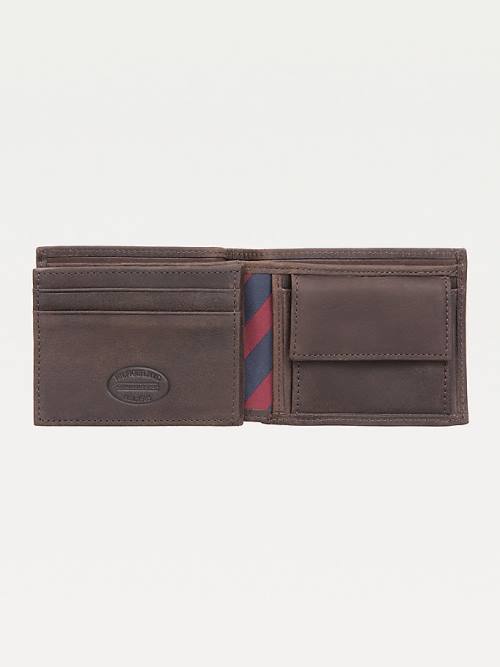 Tommy Hilfiger Leren Flap Portefeuille Heren Bruin | TH084DVQ