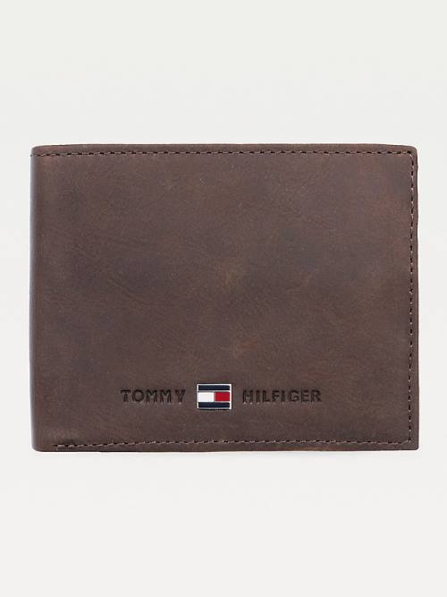 Tommy Hilfiger Leren Flap Portefeuille Heren Bruin | TH084DVQ