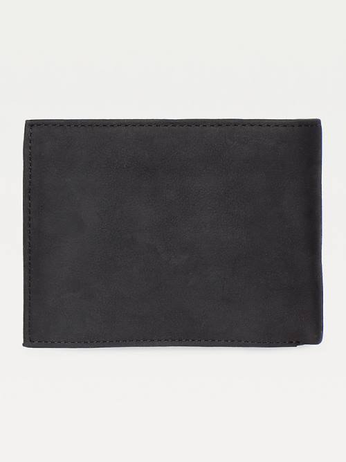 Tommy Hilfiger Leren Flap Portefeuille Heren Zwart | TH642EQD