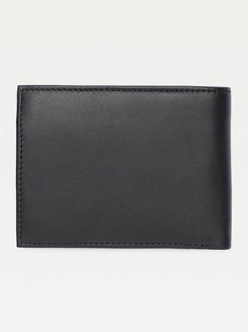 Tommy Hilfiger Leren Flap Portefeuille Heren Zwart | TH754JAK