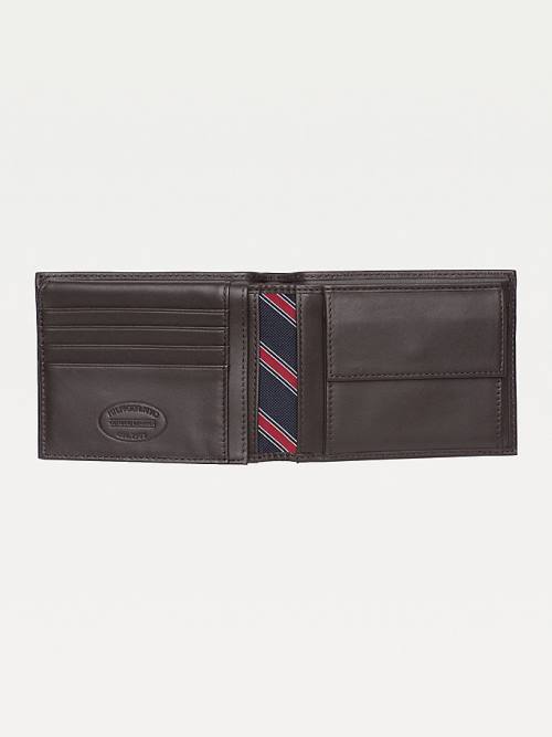 Tommy Hilfiger Leren Flap Portefeuille Heren Bruin | TH783WTM