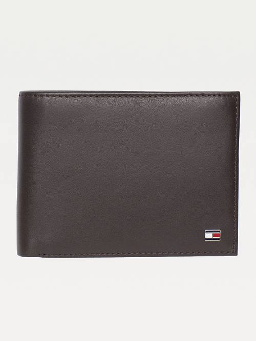 Tommy Hilfiger Leren Flap Portefeuille Heren Bruin | TH783WTM