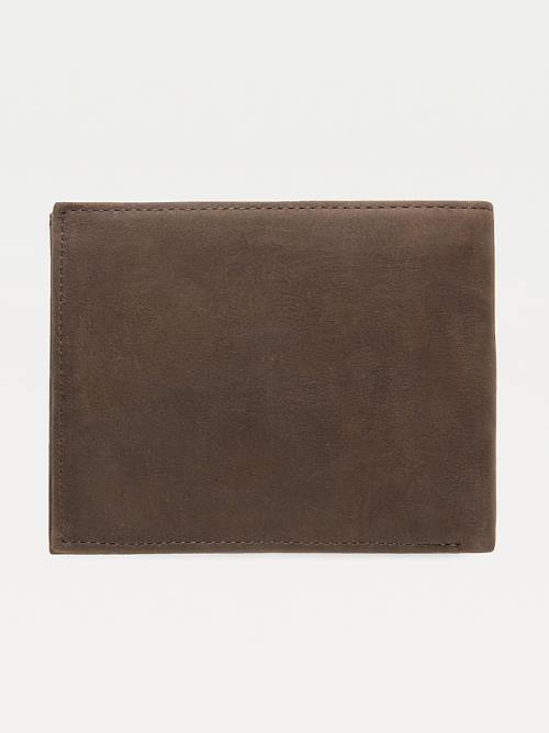 Tommy Hilfiger Leren Trifold Portefeuille Heren Bruin | TH275FLK