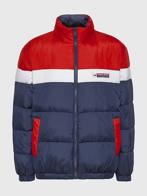 Tommy Hilfiger Lichtgewicht Colour-Blocked Puffer Jassen Dames Blauw | TH035LAE