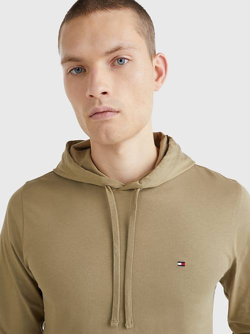 Tommy Hilfiger Lichtgewicht Hoodie Heren Bruin | TH134RCO