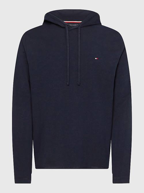 Tommy Hilfiger Lichtgewicht Hoodie Heren Blauw | TH613HRB