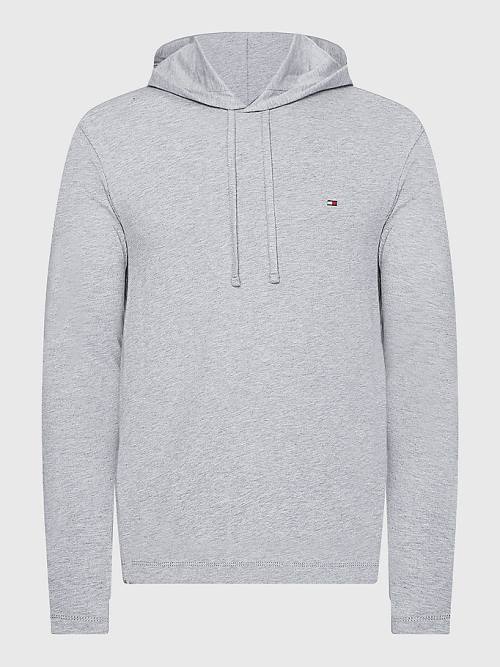 Tommy Hilfiger Lichtgewicht Hoodie Heren Grijs | TH964JCK