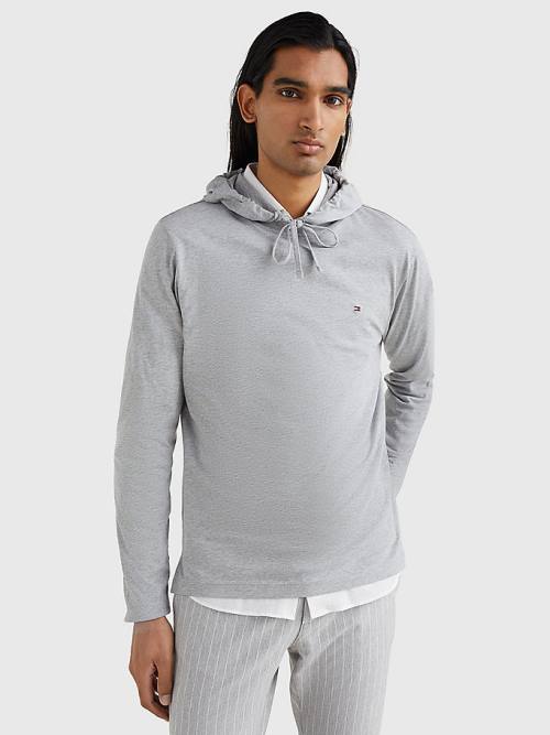 Tommy Hilfiger Lichtgewicht Hoodie Heren Grijs | TH964JCK