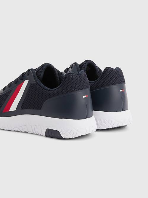 Tommy Hilfiger Lichtgewicht Knit Sneakers Heren Blauw | TH869VJK