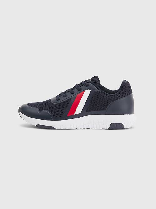 Tommy Hilfiger Lichtgewicht Knit Sneakers Heren Blauw | TH869VJK