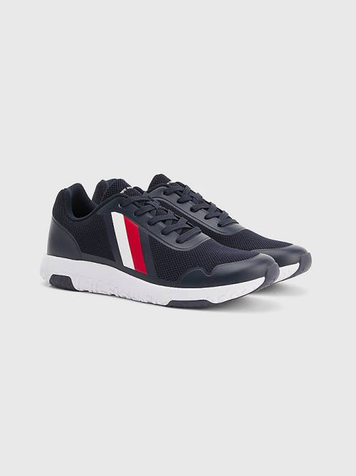 Tommy Hilfiger Lichtgewicht Knit Sneakers Heren Blauw | TH869VJK