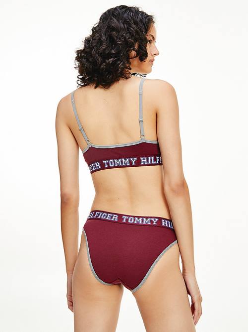 Tommy Hilfiger Logo Contrast Trim Briefs Ondergoed Dames Paars | TH410HTX