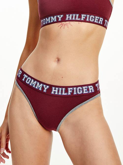 Tommy Hilfiger Logo Contrast Trim Briefs Ondergoed Dames Paars | TH410HTX