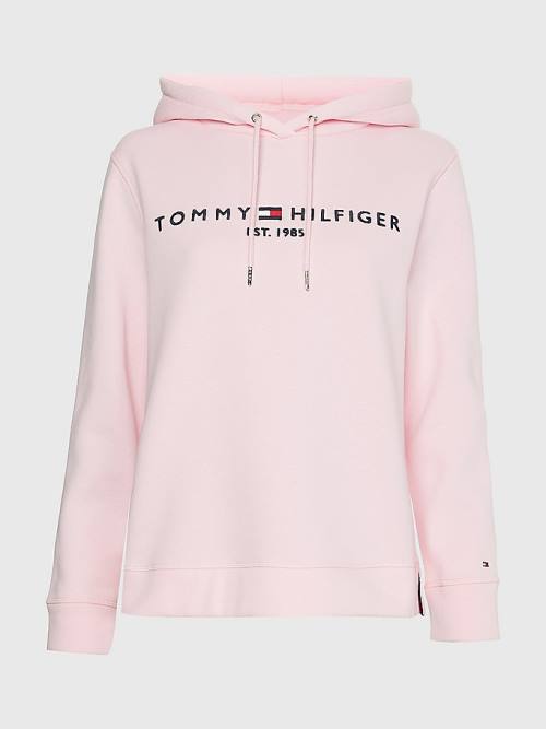 Tommy Hilfiger Logo Drawstring Regular Fit Hoodie Dames Roze | TH015VDI