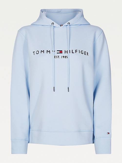 Tommy Hilfiger Logo Drawstring Regular Fit Hoodie Dames Blauw | TH170JDK