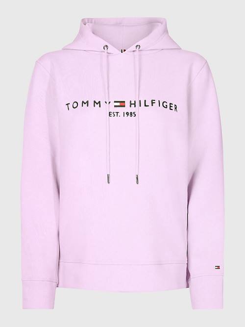 Tommy Hilfiger Logo Drawstring Regular Fit Hoodie Dames Paars | TH278YLJ