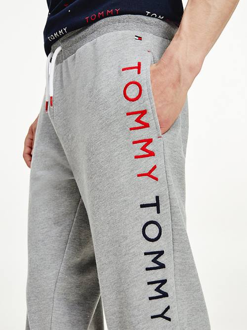 Tommy Hilfiger Logo Embroidery Joggers Pyjamas Heren Grijs | TH253ESA