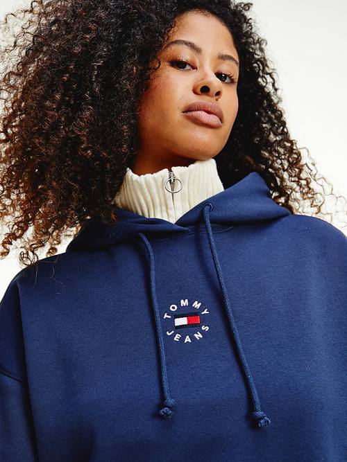 Tommy Hilfiger Logo Embroidery Jurken Dames Blauw | TH962QRT