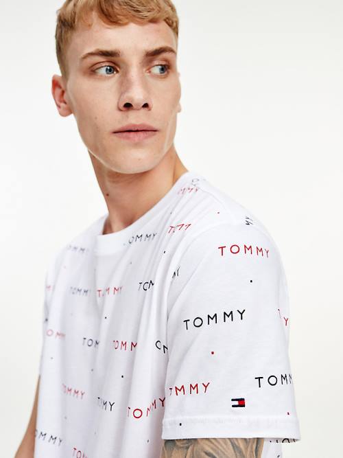 Tommy Hilfiger Logo Embroidery Pyjamas Heren Wit | TH067JGS