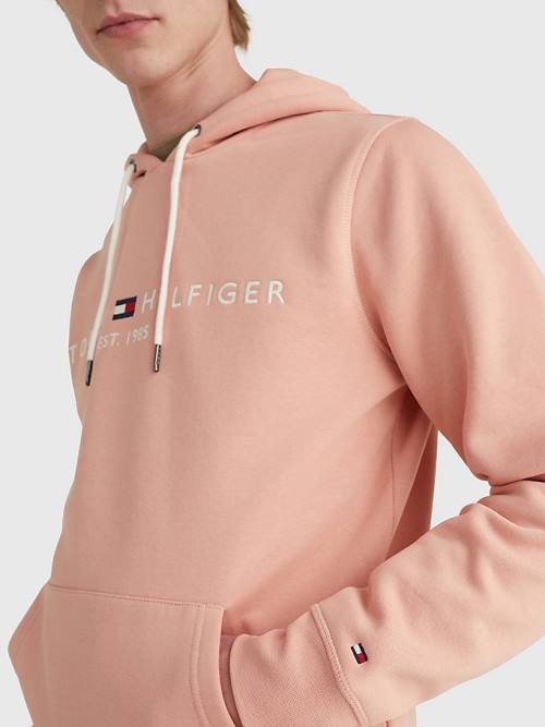 Tommy Hilfiger Logo Hoodie Heren Oranje | TH693UEX