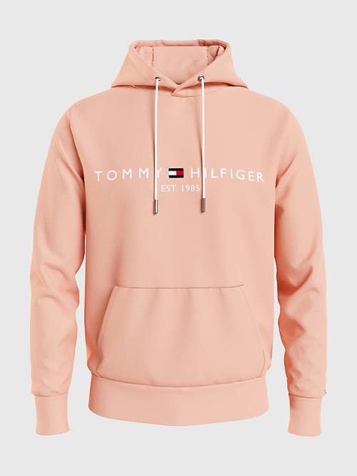 Tommy Hilfiger Logo Hoodie Heren Oranje | TH693UEX